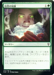 【FOIL】マジックザギャザリング CLB JP 244 自然の知識 (日本語版 コモン) 統率者レジェンズ:バルダーズ・ゲートの戦い