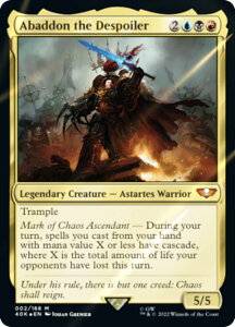 �y�T�[�W�EFOIL�z�}�W�b�N�U�M���U�����O 40K EN 002 Abaddon the Despoiler (�p��� �_�b���A) �����҃f�b�L�FWarhammer 40,000 Collector's Edition
