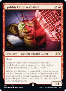 yMNV[EFOILz}WbNUMUO UNF EN 396 Goblin Cruciverbalist (p A) UNFINITY