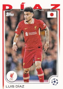 UEFA �T�b�J�[�J�[�h 169 Luis Diaz Liverpool FC (�x�[�X�J�[�h) 2025 Topps Japan Edition