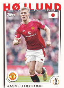 UEFA �T�b�J�[�J�[�h 184 Rasmus HOjlund Manchester United (�x�[�X�J�[�h) 2025 Topps Japan Edition