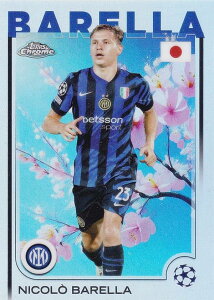 UEFA TbJ[J[h 23 Nicolo Barella FC Internazionale Milano (CT[gJ[h/BASE CARDS CHROME CHERRY BLOSSOM REFRACTOR VARIATION) 2025 Topps Japan Edition