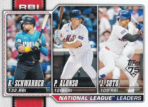 MLB �x�[�X�{�[���J�[�h 11 Pete Alonso��Kyle Schwarber��Juan Soto (BASE/BASE SET/League Leaders) 2026 Topps Series 1