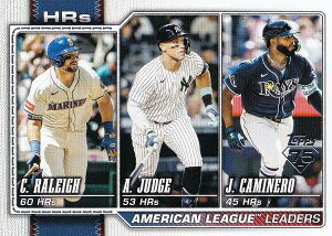 MLB �x�[�X�{�[���J�[�h 38 Aaron Judge��Junior Caminero��Cal Raleigh (BASE/BASE SET/League Leaders) 2026 Topps Series 1