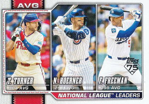MLB �x�[�X�{�[���J�[�h 151 Nico Hoerner��Freddie Freeman��Trea Turner (BASE/BASE SET/League Leaders) 2026 Topps Series 1