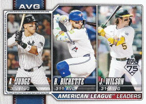 MLB �x�[�X�{�[���J�[�h 204 Jacob Wilson��Aaron Judge��Bo Bichette (BASE/BASE SET/League Leaders) 2026 Topps Series 1