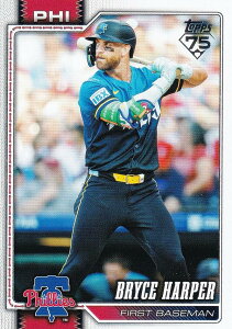 MLB �x�[�X�{�[���J�[�h 250 Bryce Harper �t�B���f���t�B�A�E�t�B���[�Y (BASE/BASE SET) 2026 Topps Series 1