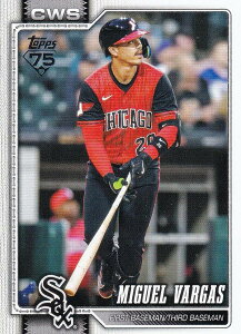 MLB �x�[�X�{�[���J�[�h 329 Miguel Vargas �V�J�S�E�z���C�g�\�b�N�X (BASE/BASE SET) 2026 Topps Series 1