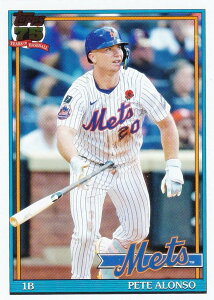 MLB �x�[�X�{�[���J�[�h T91-12 Pete Alonso �j���[���[�N�E���b�c (INSERT/1991 TOPPS BASEBALL) 2026 Topps Series 1