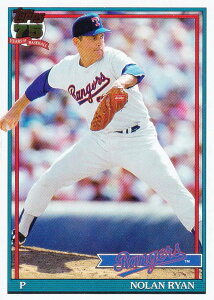 MLB �x�[�X�{�[���J�[�h T91-97 Nolan Ryan �e�L�T�X�E�����W���[�Y (INSERT/1991 TOPPS BASEBALL) 2026 Topps Series 1