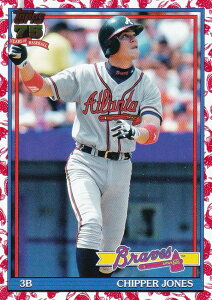 MLB �x�[�X�{�[���J�[�h T91-13 Chipper Jones �A�g�����^�E�u���[�u�X (INSERT/1991 TOPPS BASEBALL Koi Fish) 2026 Topps Series 1