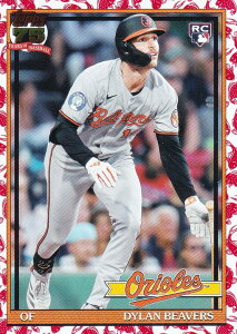 MLB �x�[�X�{�[���J�[�h T91-24 Dylan Beavers �{���`���A�E�I���I�[���Y (INSERT/1991 TOPPS BASEBALL Koi Fish/Rookie) 2026 Topps Series 1