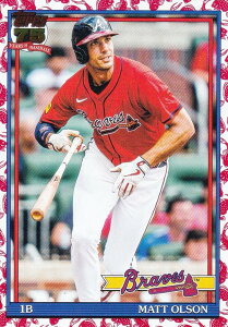 MLB �x�[�X�{�[���J�[�h T91-53 Matt Olson �A�g�����^�E�u���[�u�X (INSERT/1991 TOPPS BASEBALL Koi Fish) 2026 Topps Series 1