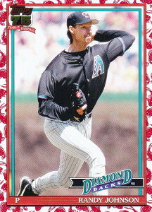MLB �x�[�X�{�[���J�[�h T91-67 Randy Johnson �A���]�i�E�_�C�������h�o�b�N�X (INSERT/1991 TOPPS BASEBALL Koi Fish) 2026 Topps Series 1