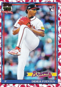 MLB �x�[�X�{�[���J�[�h T91-76 Didier Fuentes �A�g�����^�E�u���[�u�X (INSERT/1991 TOPPS BASEBALL Koi Fish/Rookie) 2026 Topps Series 1