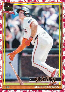 MLB �x�[�X�{�[���J�[�h T91-80 Matt Chapman �T���t�����V�X�R�E�W���C�A���c (INSERT/1991 TOPPS BASEBALL Koi Fish) 2026 Topps Series 1