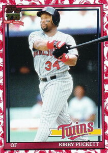MLB �x�[�X�{�[���J�[�h T91-94 Kirby Puckett �~�l�\�^�E�c�C���Y (INSERT/1991 TOPPS BASEBALL Koi Fish) 2026 Topps Series 1