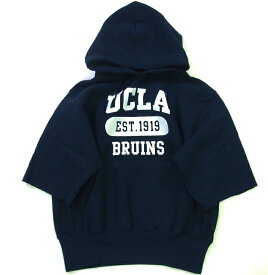 新古品 SUNNY SPORTS（サニースポーツ）×UCLA 七分袖プルオーバーパーカー "BRUINS" HEAVY-OZ HOODY NAVY M【中古】