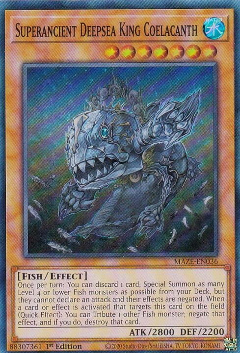 楽天市場】遊戯王 MAZE-EN036 超古深海王シーラカンス Superancient 
