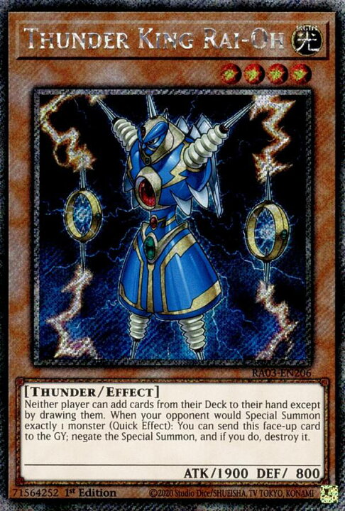 楽天市場】遊戯王 RA03-EN206 Thunder King Rai-Oh ライオウ (英語版 