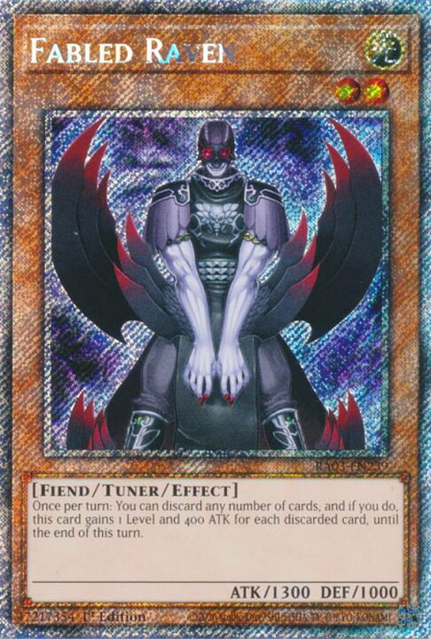 楽天市場】遊戯王 RA03-EN239 Fabled Raven 魔轟神レイヴン (英語版 