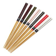 箸 大内工芸 | ダイヤカット研出し箸 竹箸 極細 選べる7色 | お箸 はし 竹製 マイ箸 国産 日本製 職人 手…