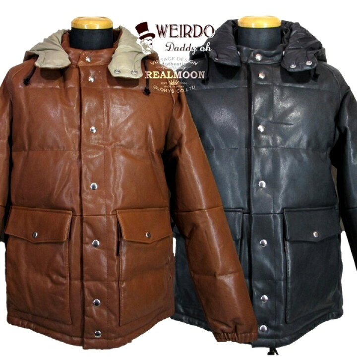 楽天市場】[WEIRDO / ウィアード] レザー・ダウンジャケット No  