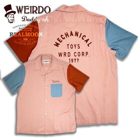 WEIRDO S/S クレイジーシャツ No.WRD24SS14 "WRD CORP" ウィアード グラッドハンド GLADHAND クレイジーパターンシャツ ボーリングシャツ 半袖シャツ メンズファッション アメカジ