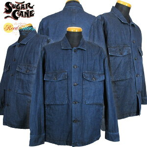 SUGAR CANE Light "INDIGO RIPSTOP UTILITY JACKET"VK[P[Cg CfBS bvXgbv [eBeBWPbg No.SC14379