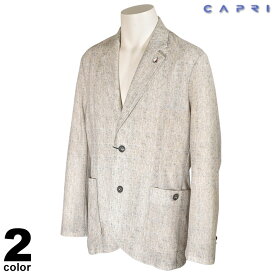 セール 80%OFF CAPRI カプリ テーラードジャケット メンズ 春夏 シングル メッシュ ロゴ 3231-6401