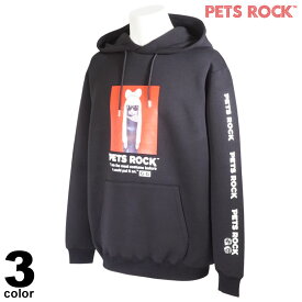 PETS ROCK ペッツロック トレーナー メンズ 2021秋冬 フ―ディー レディーガガ マシュマロタッチ ロゴ 15-6503-21