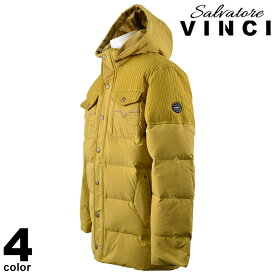 VINCI ヴィンチ ダウンジャケット メンズ 2023秋冬 ダウン フード取り外し可能 ロゴ 35-3105-29