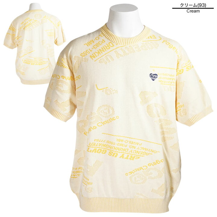 楽天市場】PAGELO パジェロ 半袖 ニット メンズ 2023春夏 刺繍 サマー  