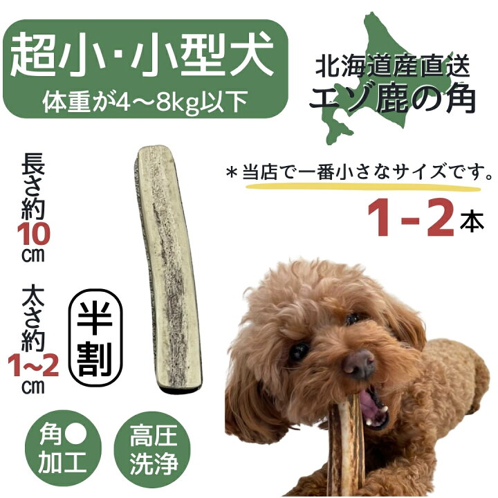 楽天市場】【今季狩猟です】鹿角 犬 半割れ 10センチ 半割り 犬の 