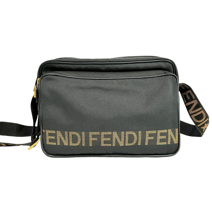 楽天市場】FENDI フェンディ ショルダーバッグ ブラック ナイロン 鞄 