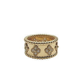 VanCleef & Arpels ヴァンクリーフ&アーペル ペルレクローバー ダイヤリング イエローゴールド 約15号26368