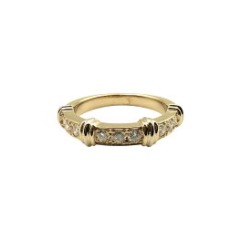 Cartier カルティエ コンテッサ ハーフダイヤ リング #50 K18YG イエローゴールド 26535