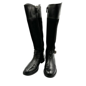 TORY BURCH �g���[�o�[�` �����O�u�[�c 23cm �u���b�N ���U�[ ���f�B�[�X 17884