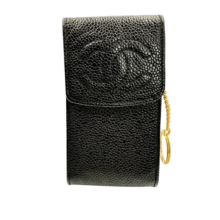 楽天市場】CHANEL シャネル キーケース ブラック キャビアスキン 