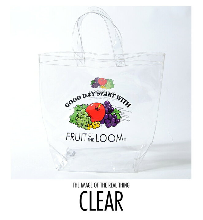 トートバッグ fruit of the loom クリアトート 透明 ビニールバッグ ビーチバッグ クリアバッグ カバン 鞄 夏用バッグ プールバッグ フルーツオブザルーム 海水浴 レジャー Re-Ap