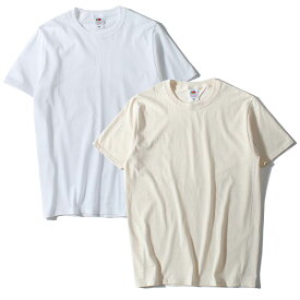 Tシャツ パックT 無地Tシャツ メンズ FRUIT OF THE LOOM フルーツオブザルーム 2枚セット Sサイズ XLサイズ　ホワイト ネイビー コットン 綿