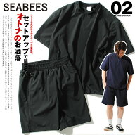 【サマーセール!!】シービーズ seabees ナイロンセットアップ Tシャツ＋ショートパンツ 上下セット メン…