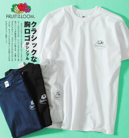ロゴTシャツ クラシックロゴ FRUIT OF THE LOOM メンズTシャツ パックT Tシャツ フルーツオブザルーム ブラック ネイビー グレー ホワイト 綿 コットン