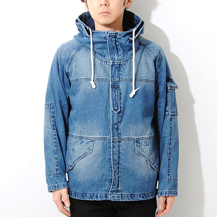 楽天市場 Houston ヒューストン Ecwcsデニムパーカー フード付き デニムジャケット カバーオール マウンテンパーカ メンズ インディゴ S9 Re Ap