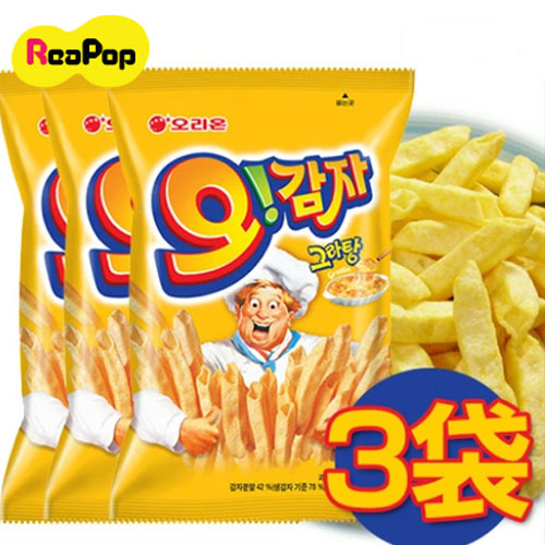 韓国大人気 オリオン オ！ガムジャ 3袋セット ◆ オリジナルじゃがいも　お菓子