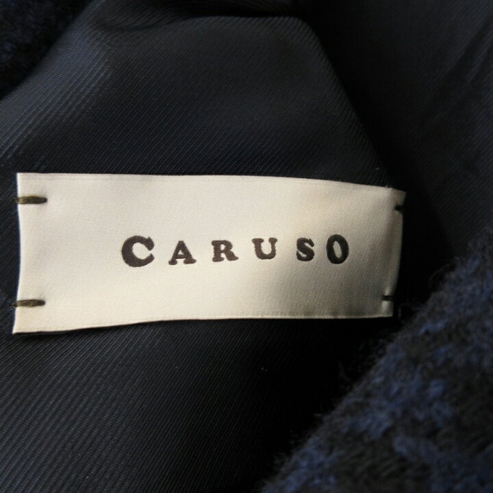 楽天市場】【中古】美品 CARUSO カルーゾ グレンプレイドポロコート 