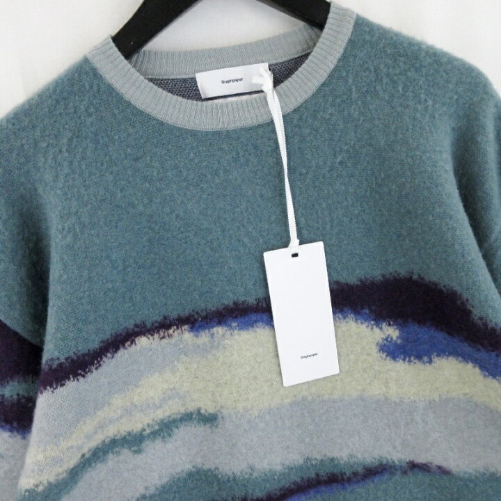 楽天市場】【中古】未使用 Graphpaper グラフペーパー Jacquard Crew 