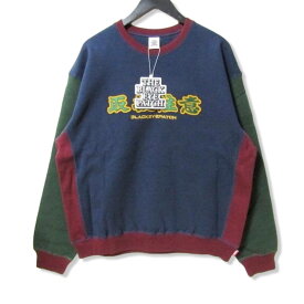 【最大5%OFFクーポン配布中】【中古】未使用 BlackEyePatch ブラックアイパッチ クルーネックスウェット BEPFW22TP48 22AW HANDLE WITH CARE SWEAT 取扱注意 MULTI L ワッペン メンズ27105360