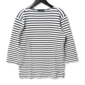 【中古】COMME des GARCONS HOMME コムデギャルソン オム 長袖Tシャツ HG-T041 ボーダー コットン 日本製 ホワイト 白 XS メンズ27105362