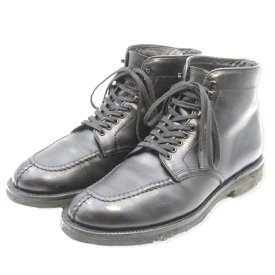 【中古】Alden オールデン US8.5D 26.5cm タンカーブーツ 45491H クロムエクセル ミリタリーラスト Tanker Boot ブラック 黒 プランテーションクレープソール レザー ブーツ35003058